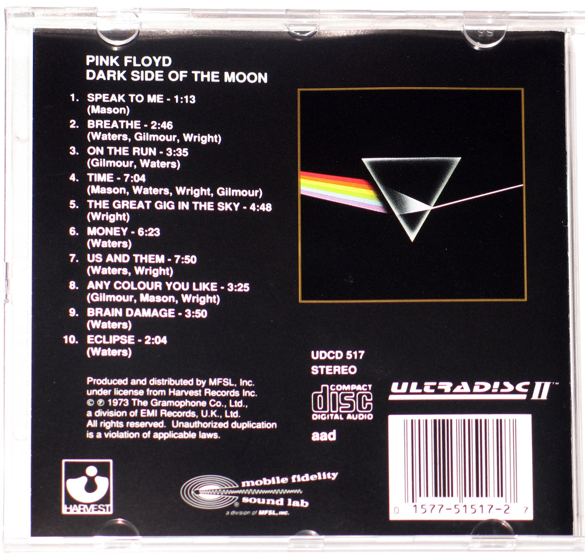 High Resolution Photo #2 PINK FLOYD Dark Side Moon MFSL CD 